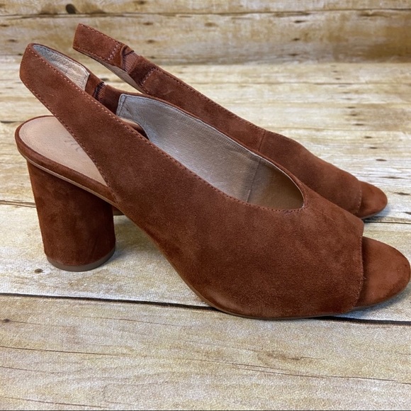 Madewell The Alana Slingback Suede Block Heels - Picture 3 of 8